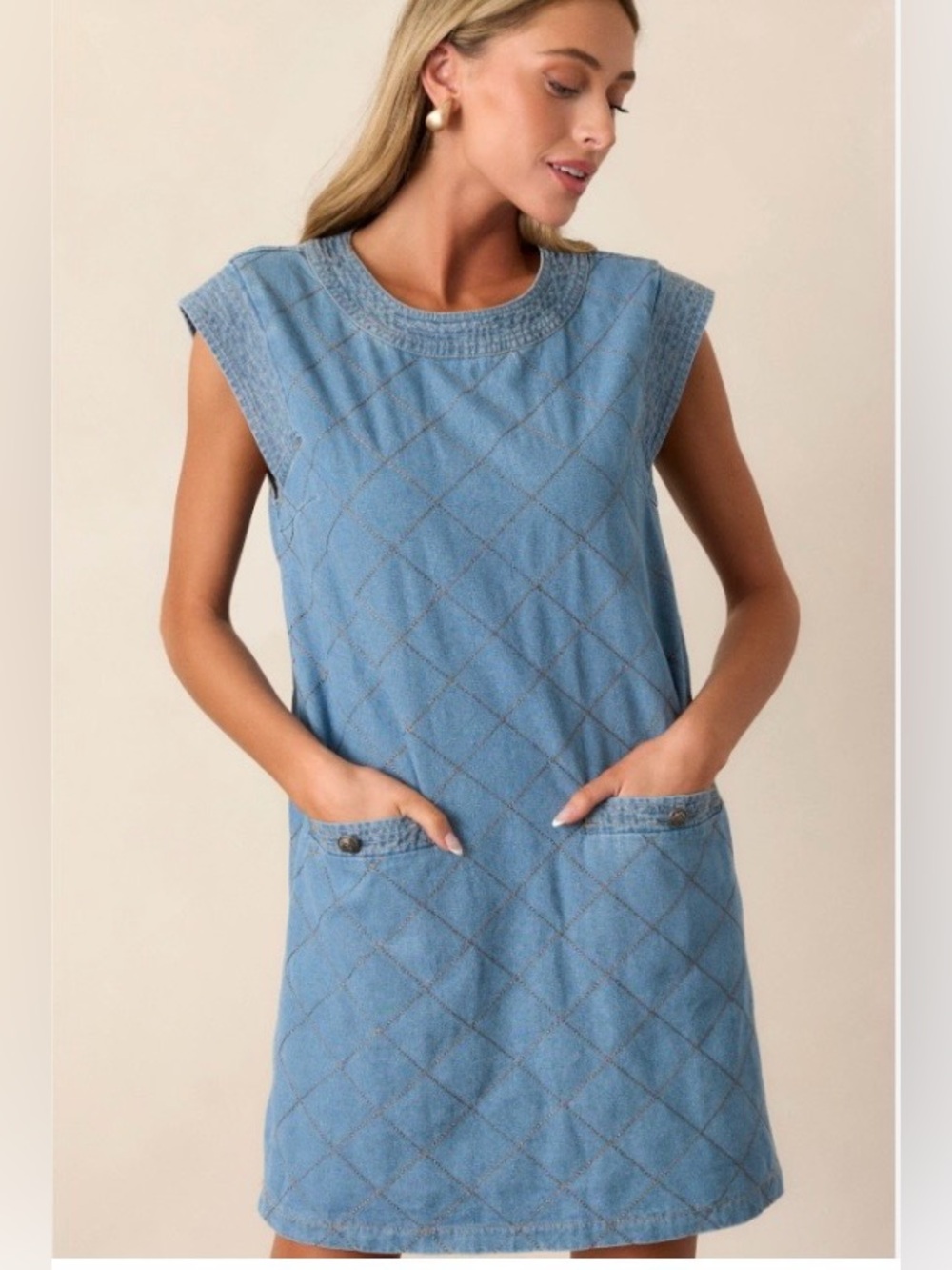 Entro denim shift dress
